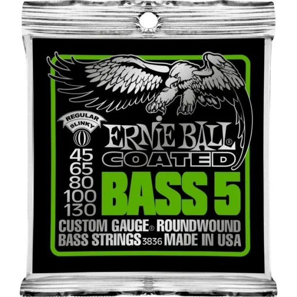 Ernie Ball 3836 5-stringed Coated Regular Slinky - Basstrenge